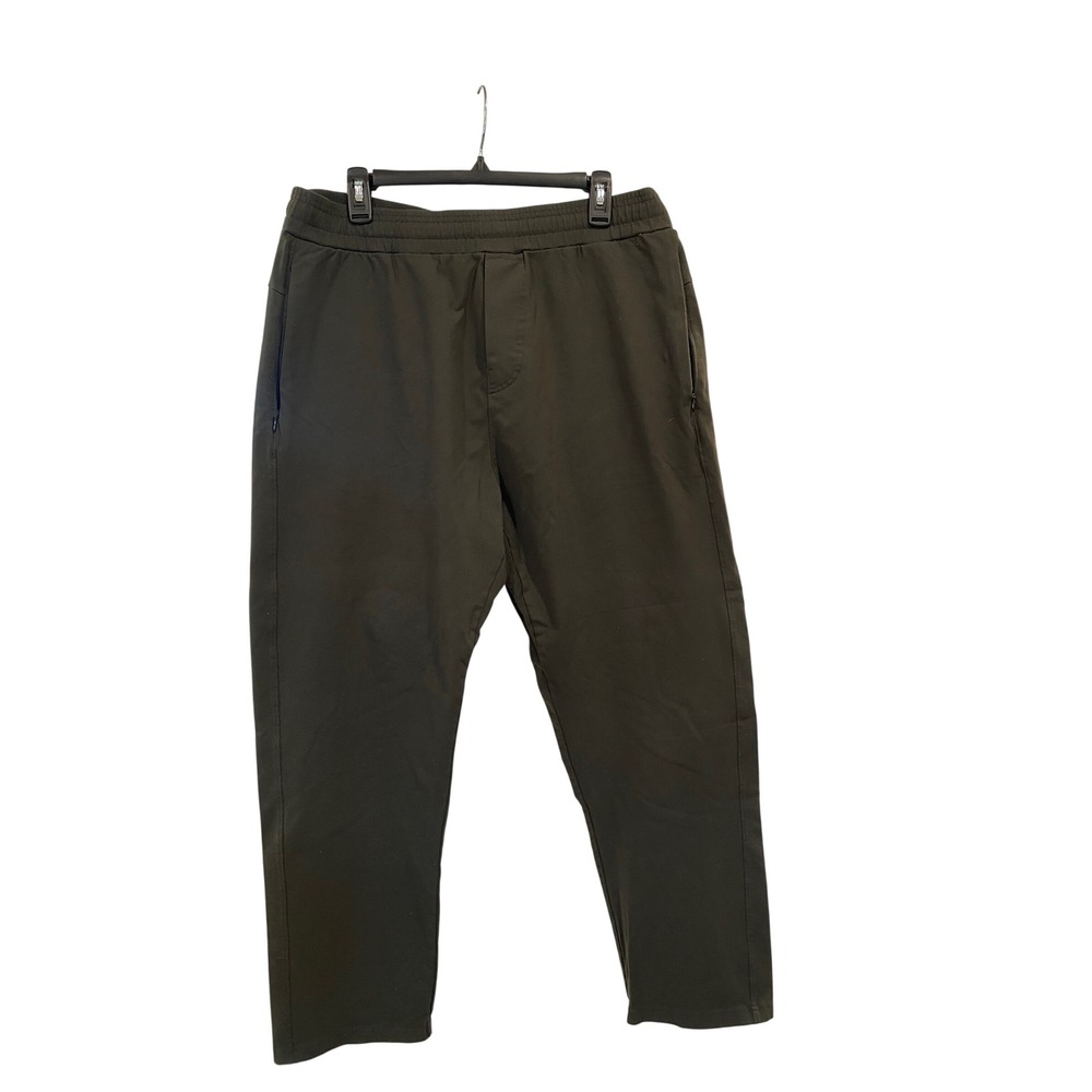 Public Rec All Day Pant Olive Green Mens Size 38 x 30 Relaxed Fit Zipper Pockets
